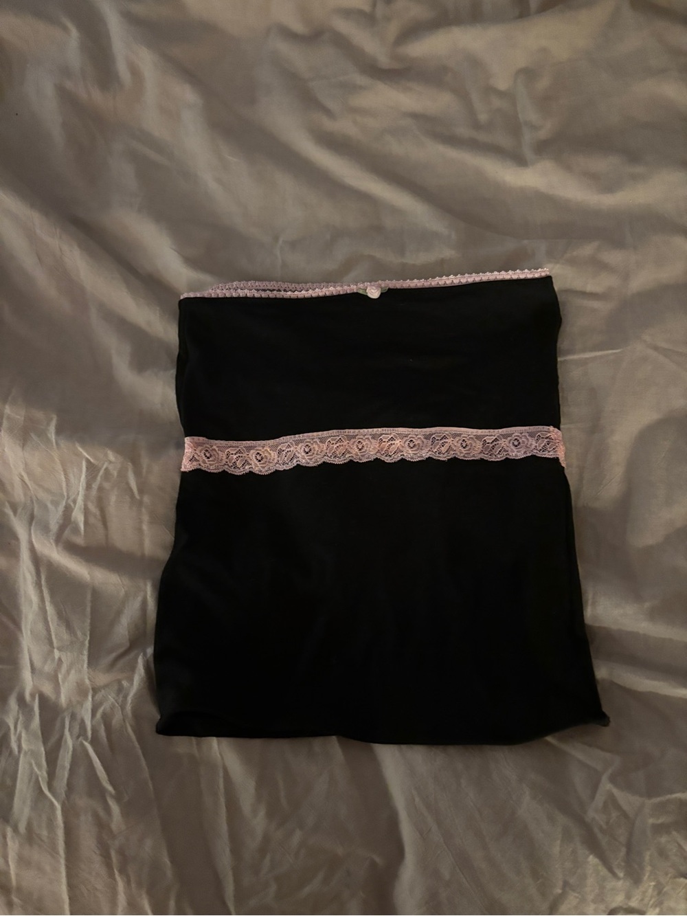 black and pink lace tube top S